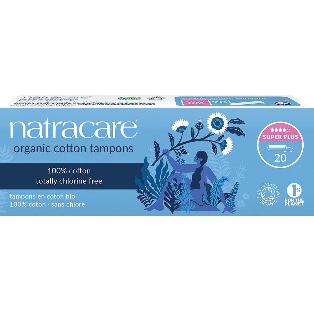 Organic Non-Applicator Tampons Super Plus x 20, Natracare