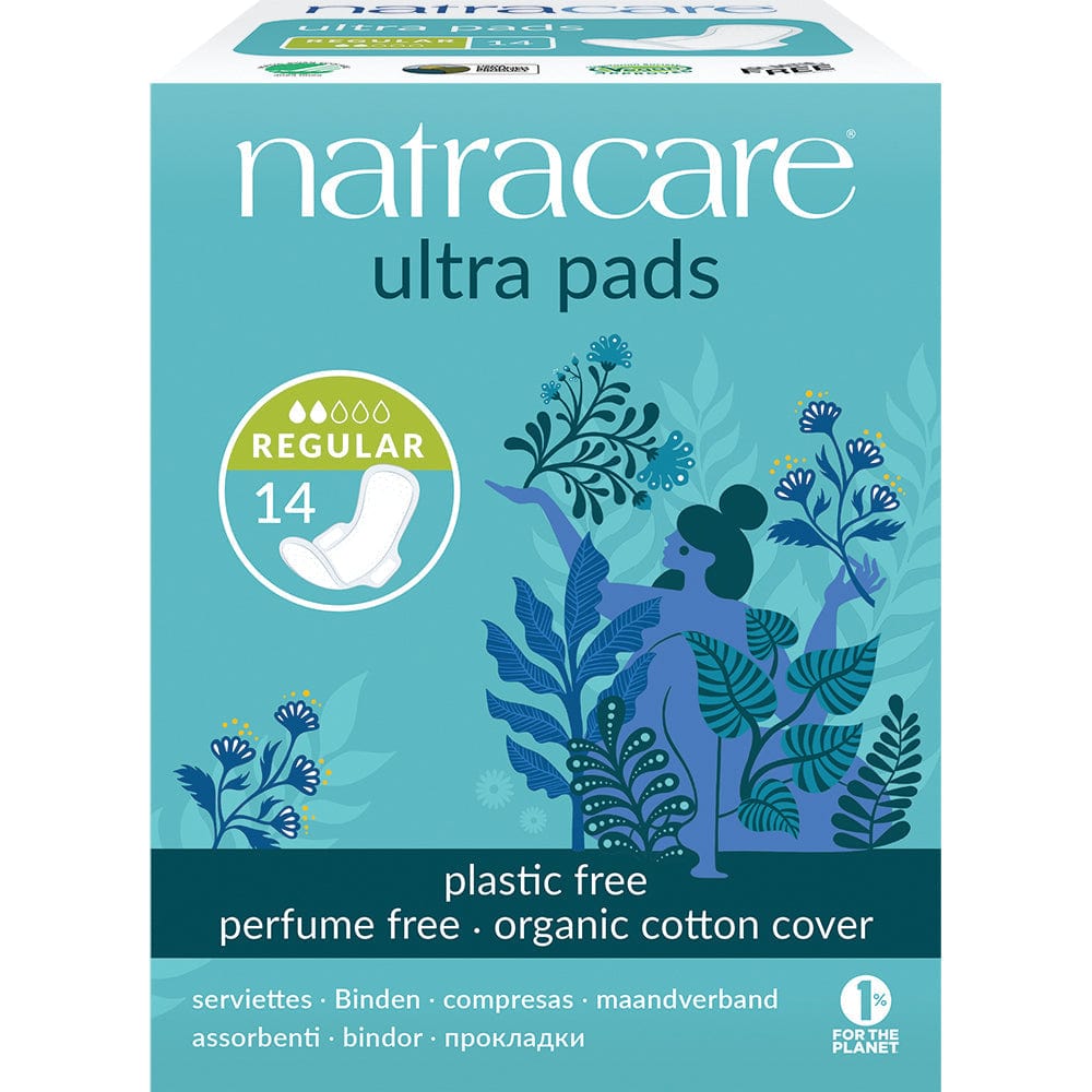 Natural Ultra Pads Regular with wings x 14, Natracare