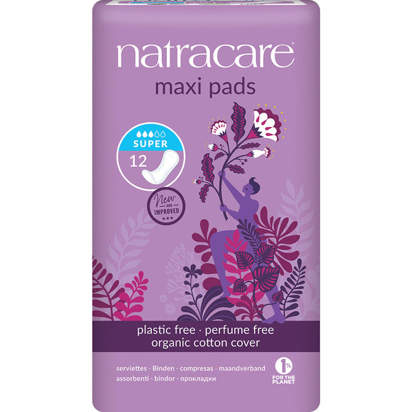 Natural Maxi Pads Super 12's, Natracare