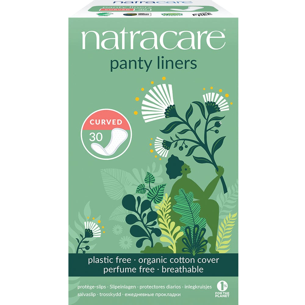 Natural Pantyliners Curved x 30, Natracare