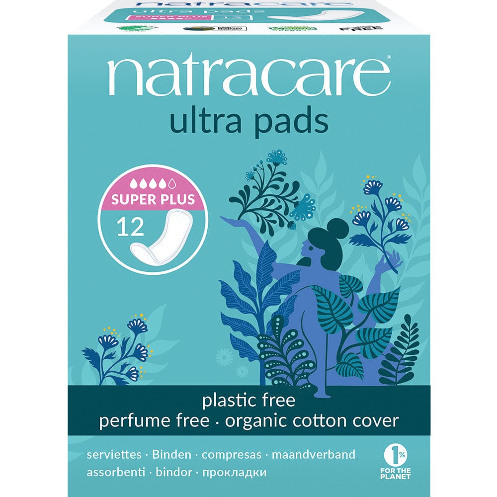 Natural Ultra Pads Super Plus x 12, Natracare