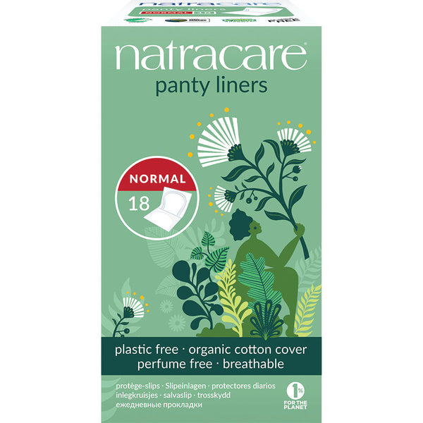 Panty Liner Normal Wrapped 18's, Natracare