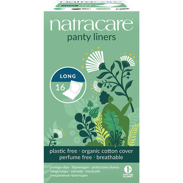 Panty Liner Long Wrapped 16's, Natracare