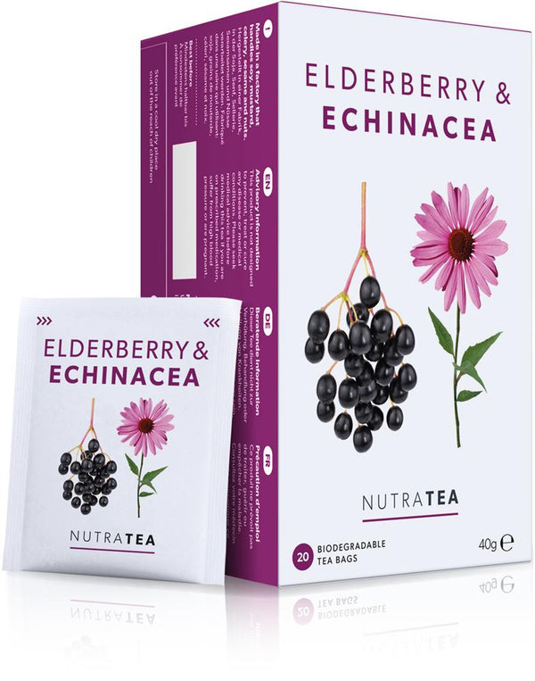 Nutra Elderberry & Echinacea - 20 Herbal Tea Bags, Nutratea