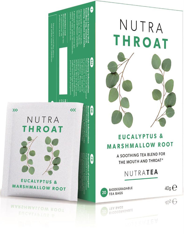 Nutra Throat Tea - 20 Herbal Tea Bags, Nutratea