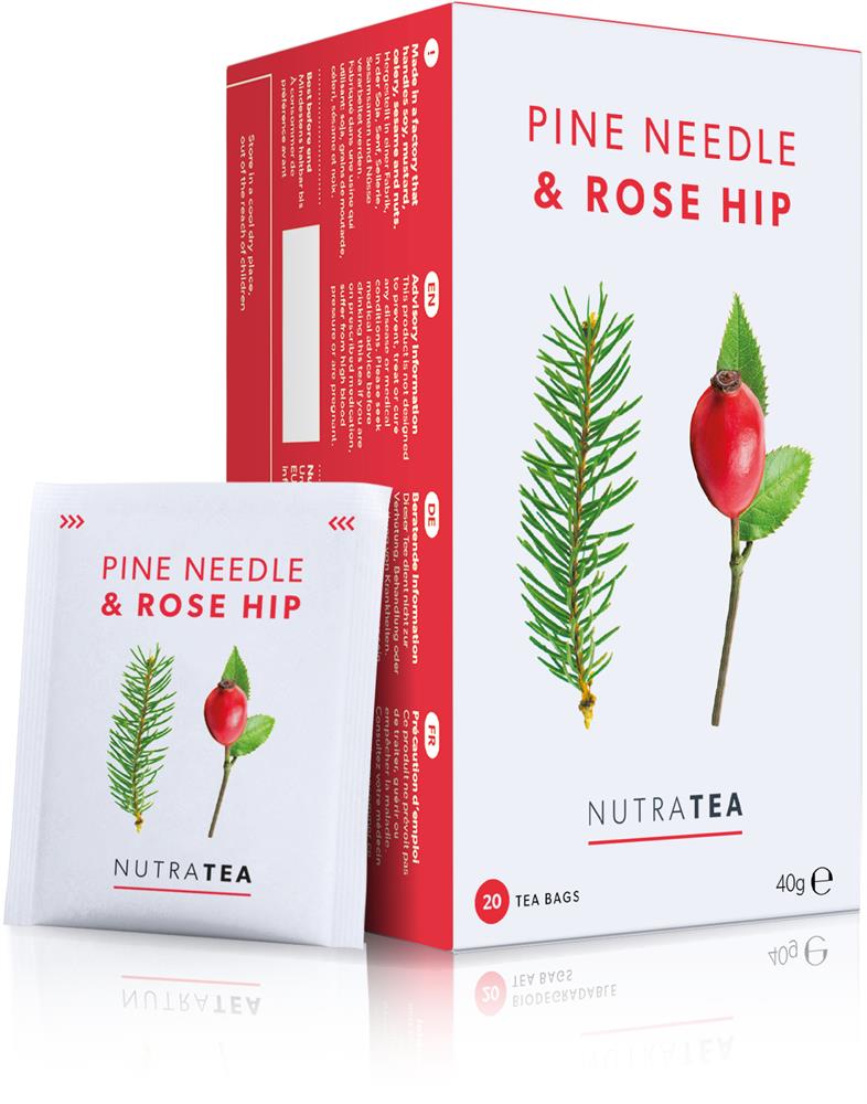 NutraTea Pine Needle & Rose Hip- 20 Tea Bags, Nutratea