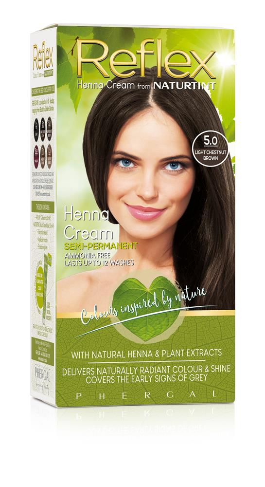 Reflex Naturtint Semi-Perm Colour - 5.0 Lt Chestnut Brown 110ml, Naturtint