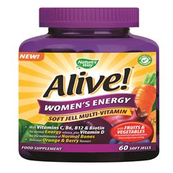 Alive! Women`s Soft Jells Multi-vitamin 60 Chewables, Nature's Way