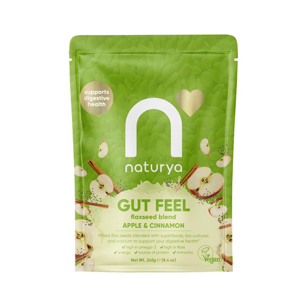 Naturya Gut Feel Flaxseed Blend Apple & Cinnamon 240g, Naturya