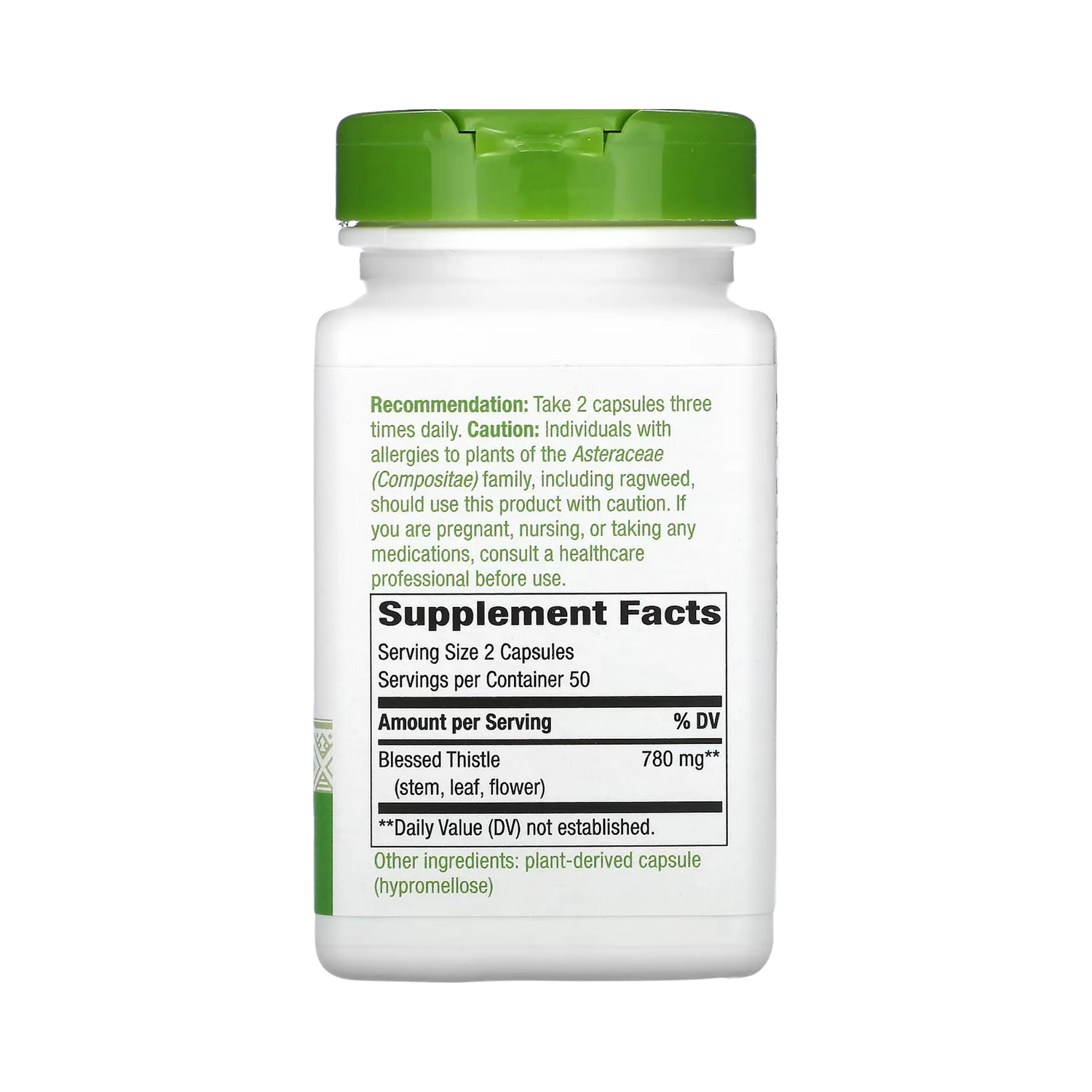 Nature's Way Blessed Thistle 780mg 100 Vegan Capsules