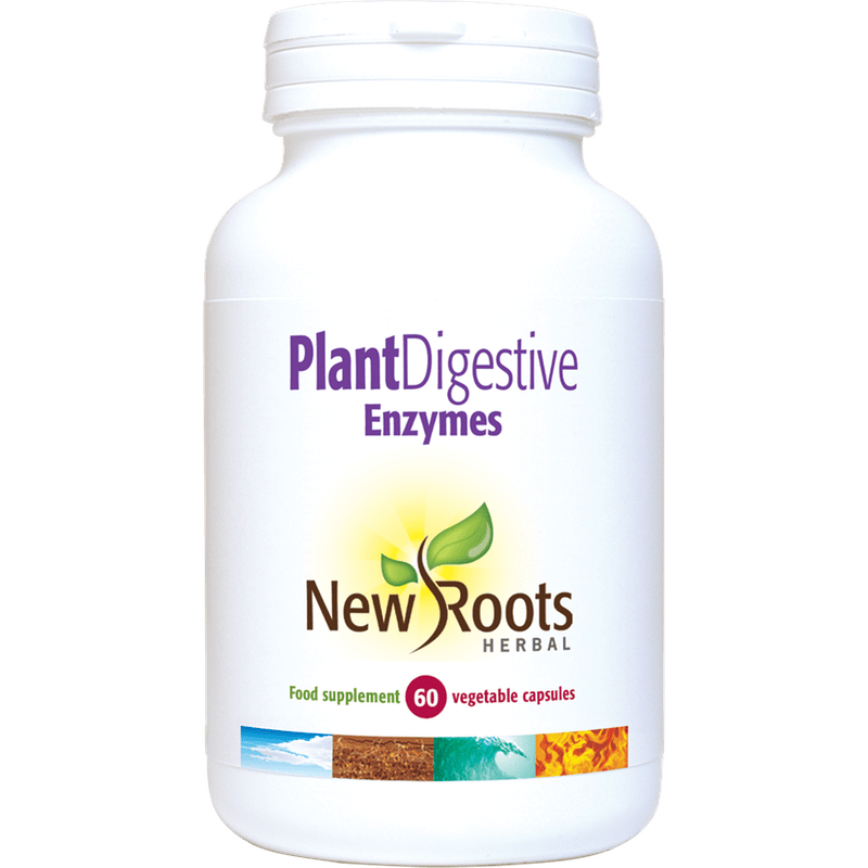 Enzymes digestives de plantes à base de plantes New Roots – 60 gélules – image 2