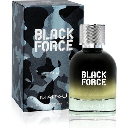 MARYAJ BLACK FORCE Eau De Parfum For Men 100ml Citrus Aromatic Blend Floral Spicy Woody Musky Mossy Notes Premium Fragrance Long-Lasting Scent