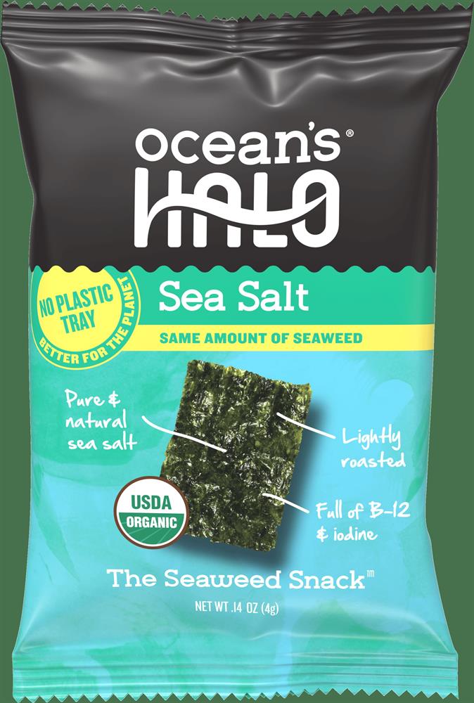 Ocean's Halo Trayless Sea Salt Seaweed Snack, Ocean's Halo