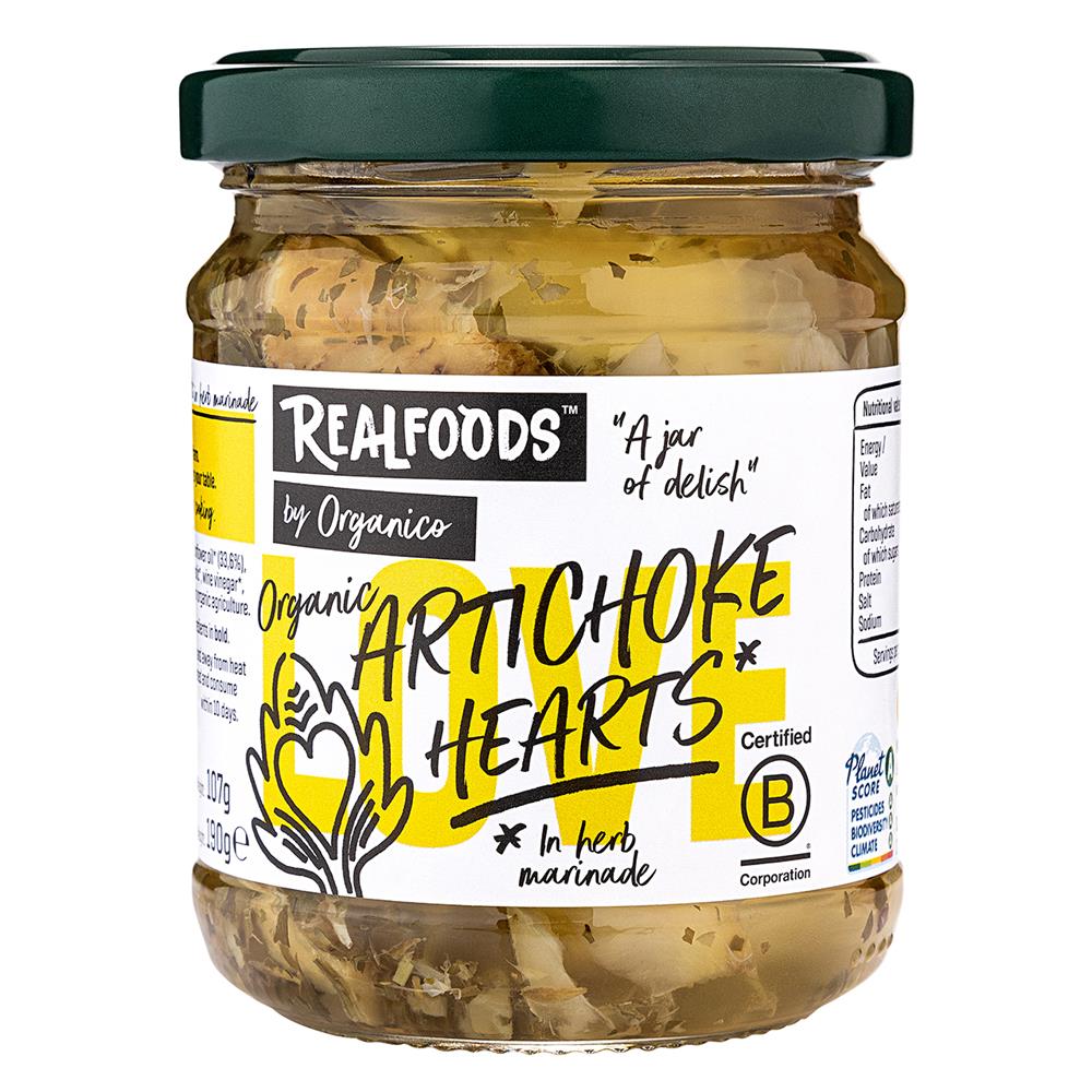 Artichoke Hearts in Herb Marinade 190g, Organico