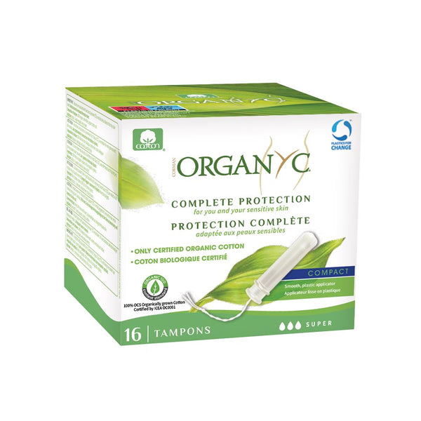 Compact Applicator Tampons - Super, Organyc