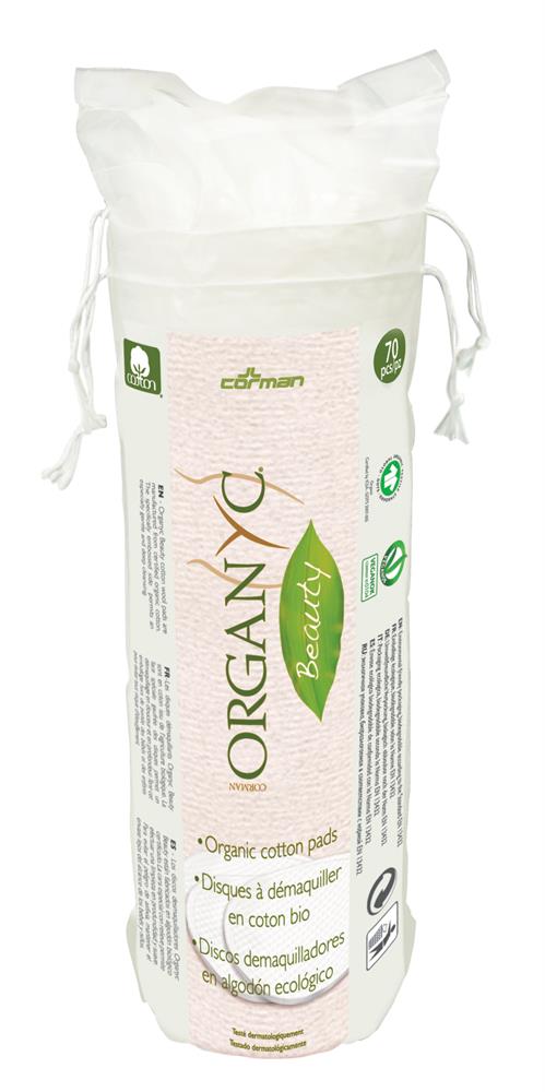 100% Organic Cotton Pads (round) - 70 Pieces, Organyc