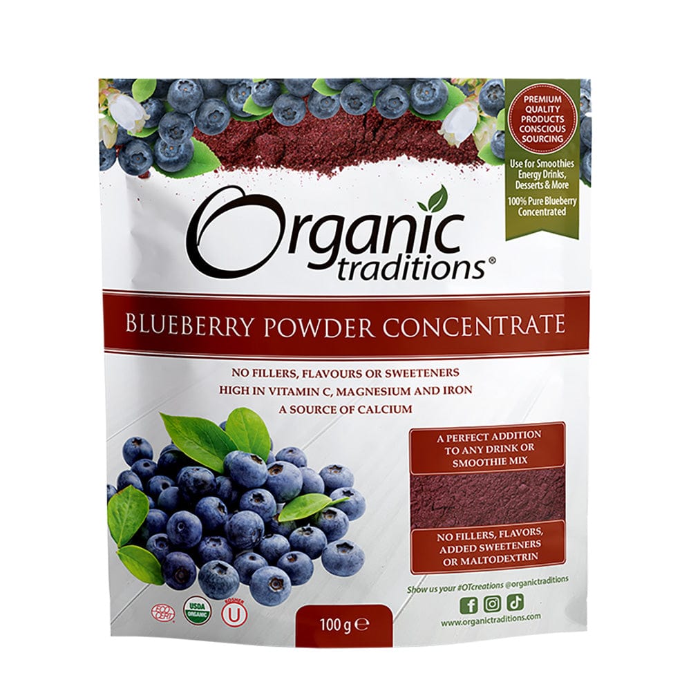 Organic Blueberry Powder 100g, Organic Traditions