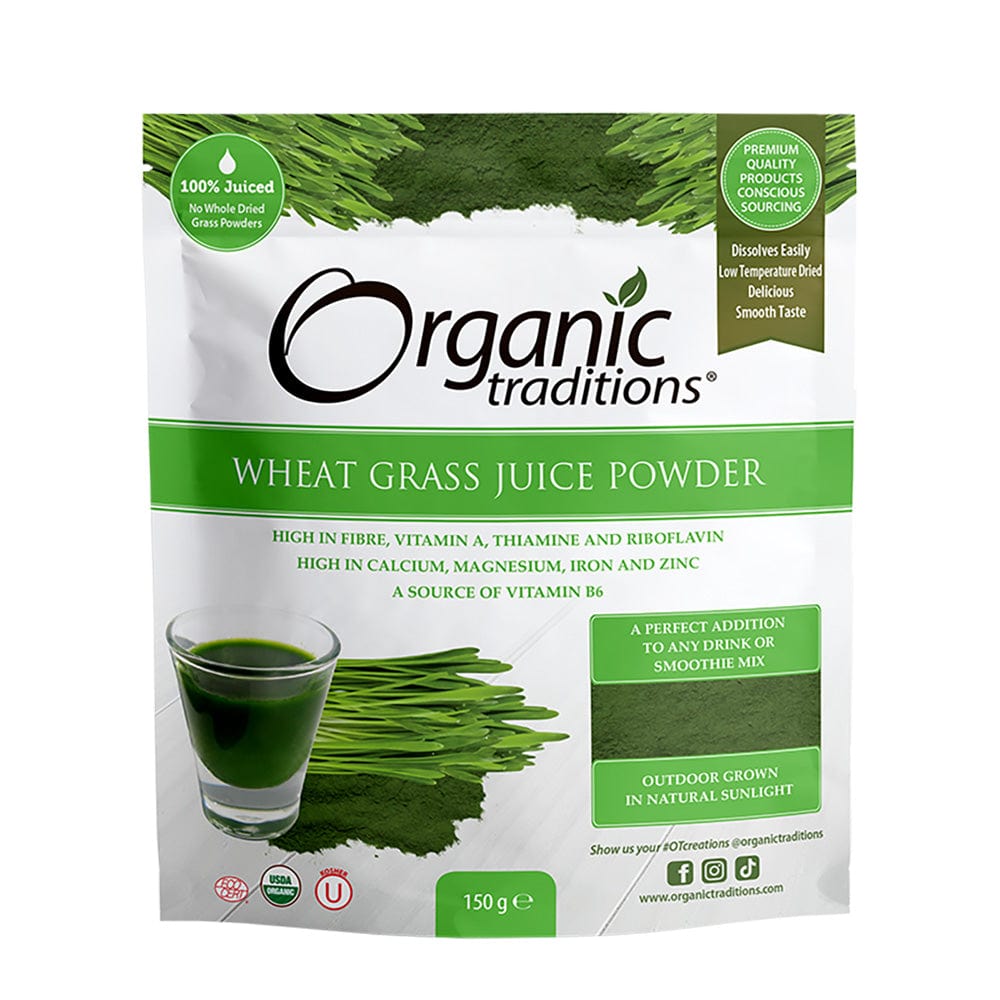 Organic Wheat Grass Juice Powder 150g, Organic Traditions