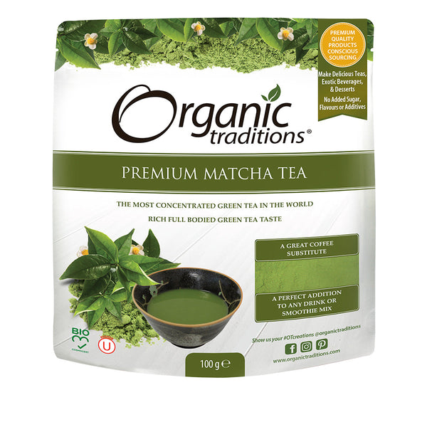 Organic Premium Matcha Tea 100g, Organic Traditions