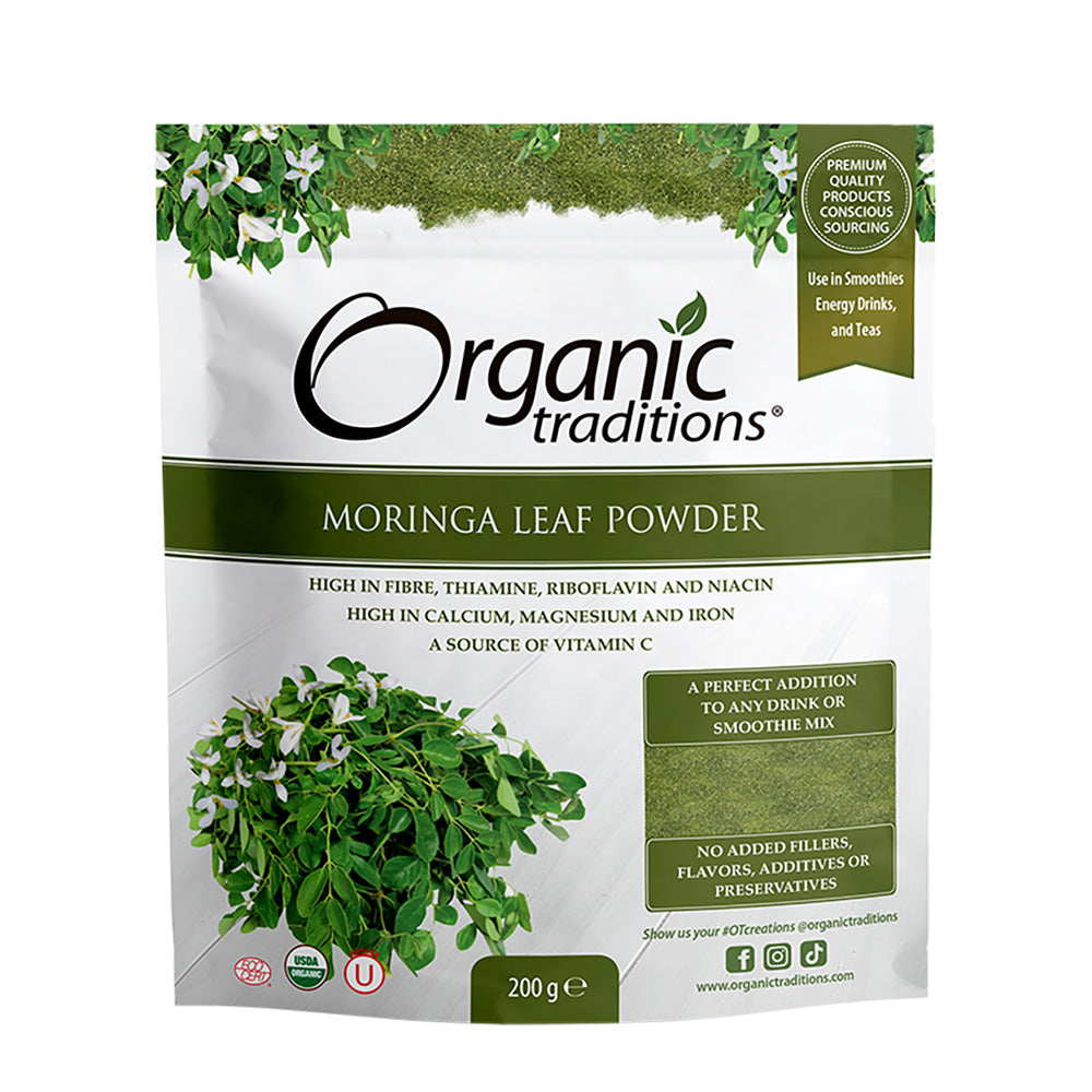 Organic Moringa Leaf Powder 200g, Organic Traditions