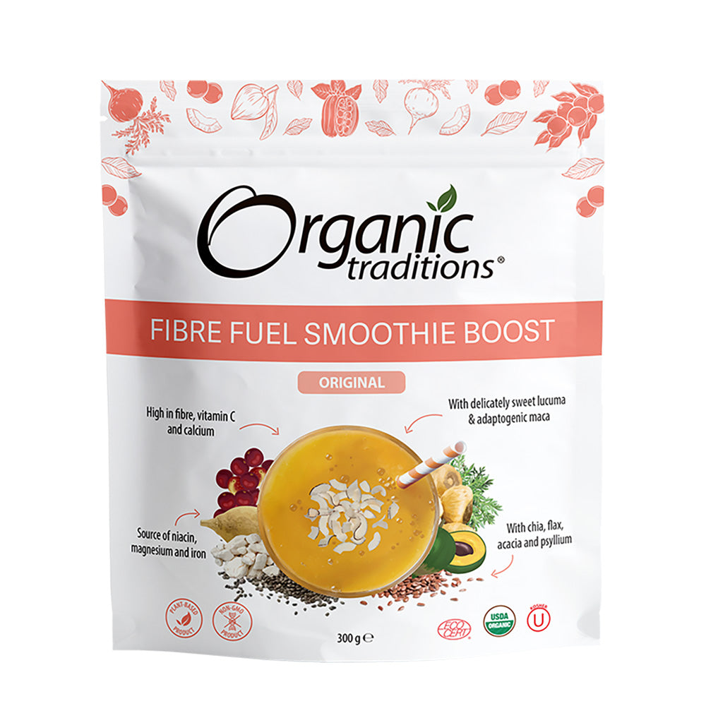 Organic Fibre Fuel Smoothie Boost Original 300g, Organic Traditions