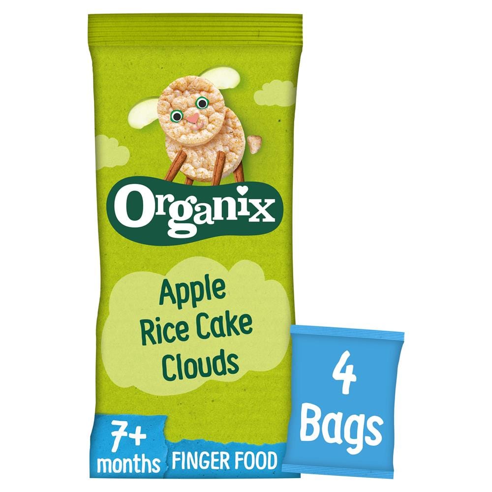 Organix Apple Rice Cake Clouds Multipack (4x18g), Organix