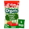 Organix Strawberry and Apple Puffcorn 4 x 10g, Organix