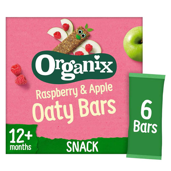 Raspberry & Apple Organic Soft Oat Snack Bars Multipack(6x23g), Organix