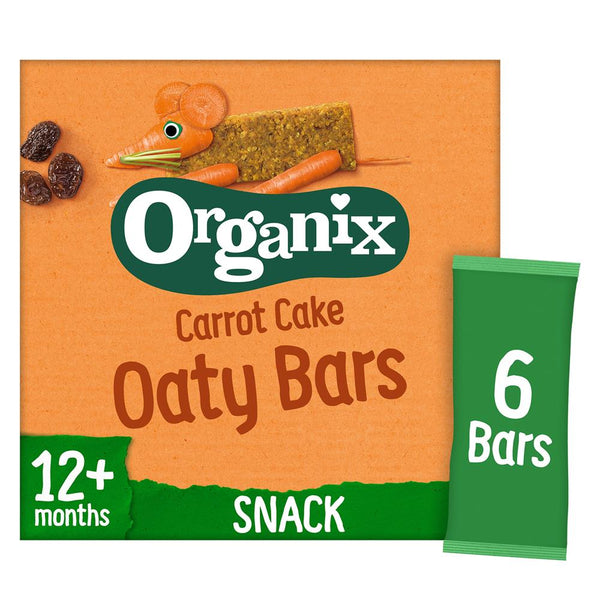 Organix Carrot Cake Organic Soft Oat Snack Bars Multipack (6x23g), Organix