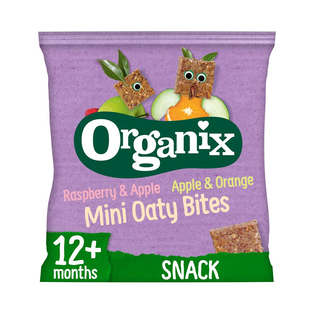 Organix Mini Organic Oat Toddler Snack Bar Bites 110g, Organix