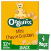 Mini Organic Cheese Crackers Toddler Snack 4x20g, Organix