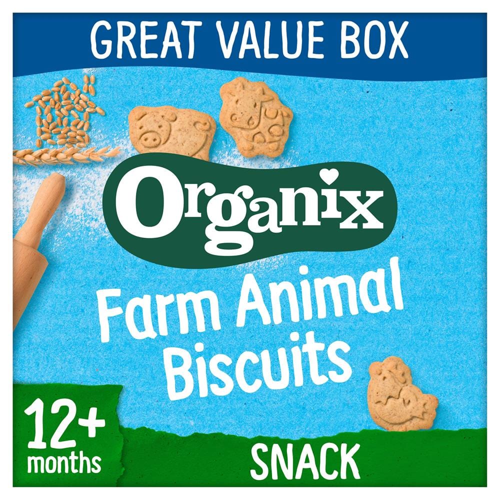 Farm Animal Organic Toddler Snack Biscuits 100g, Organix