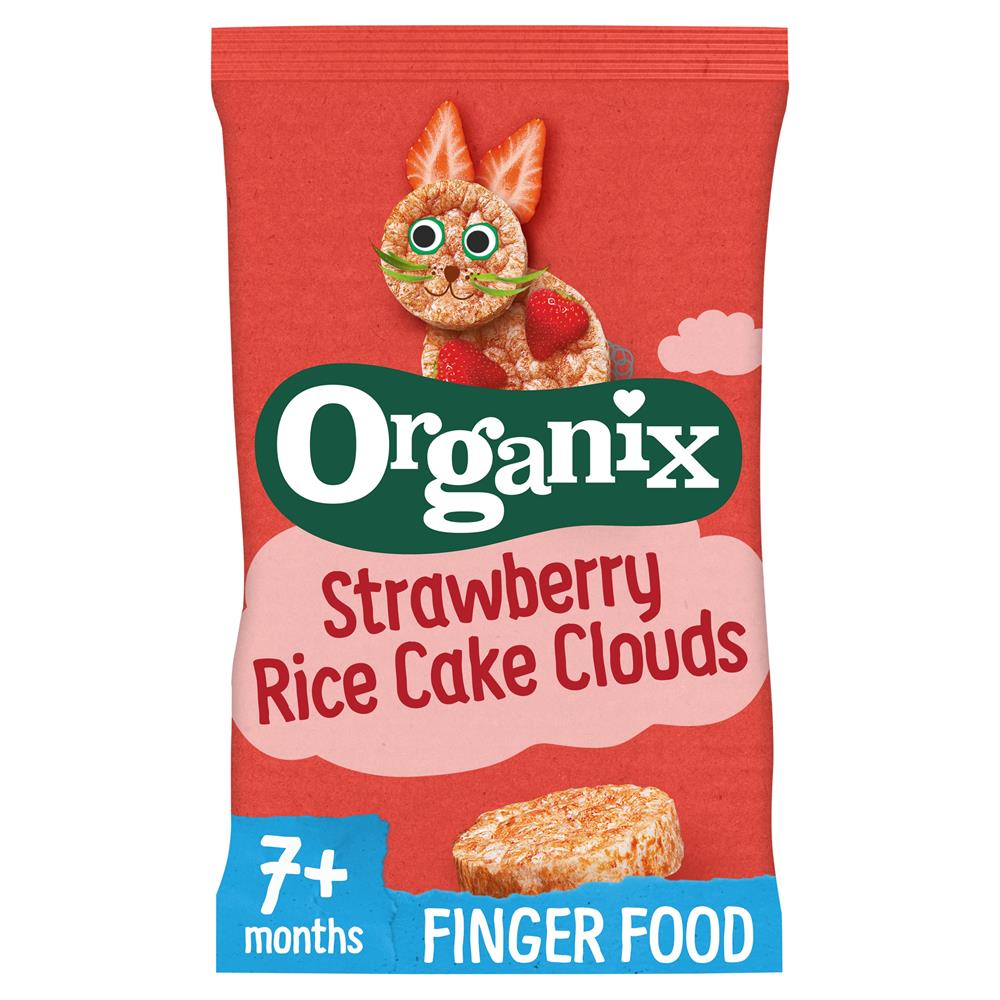 Organic Strawberry Rice Cake Clouds 40g, Organix