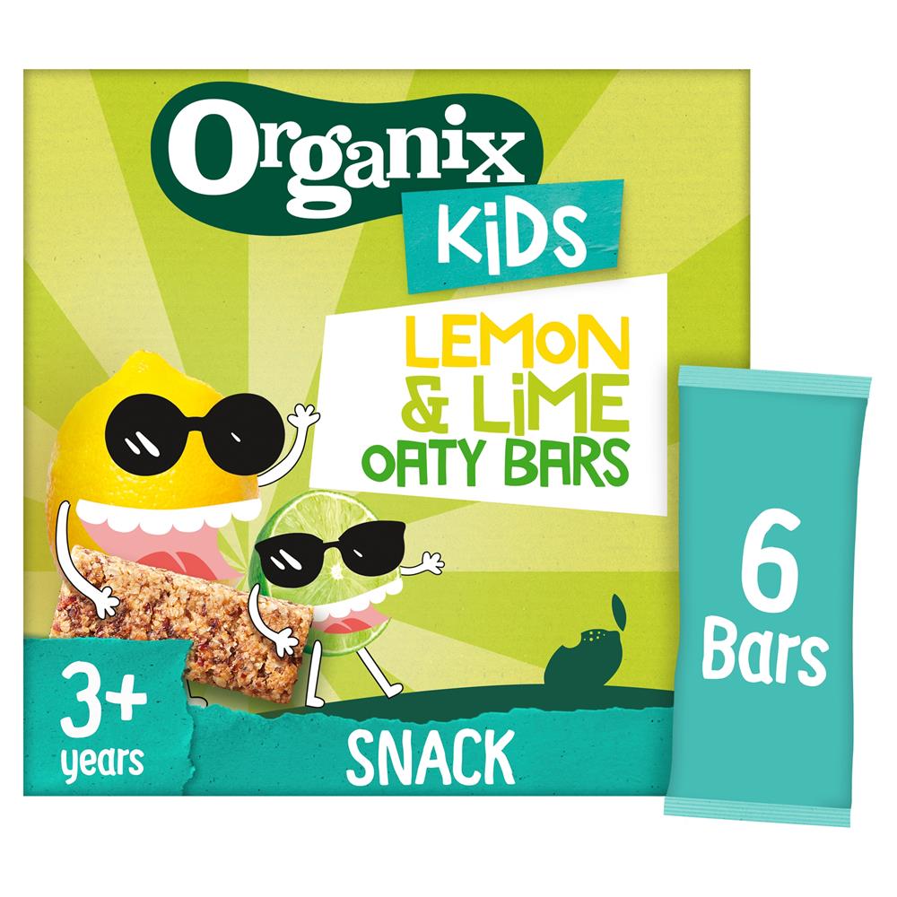 Organix KIDS Luscious Lemon & Lime Oaty Bars (6 x 23g), Organix