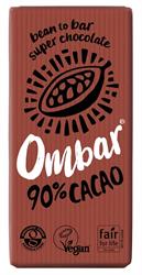 Ombar 90% Cacao Dark Chocolate Bar 70g, Ombar