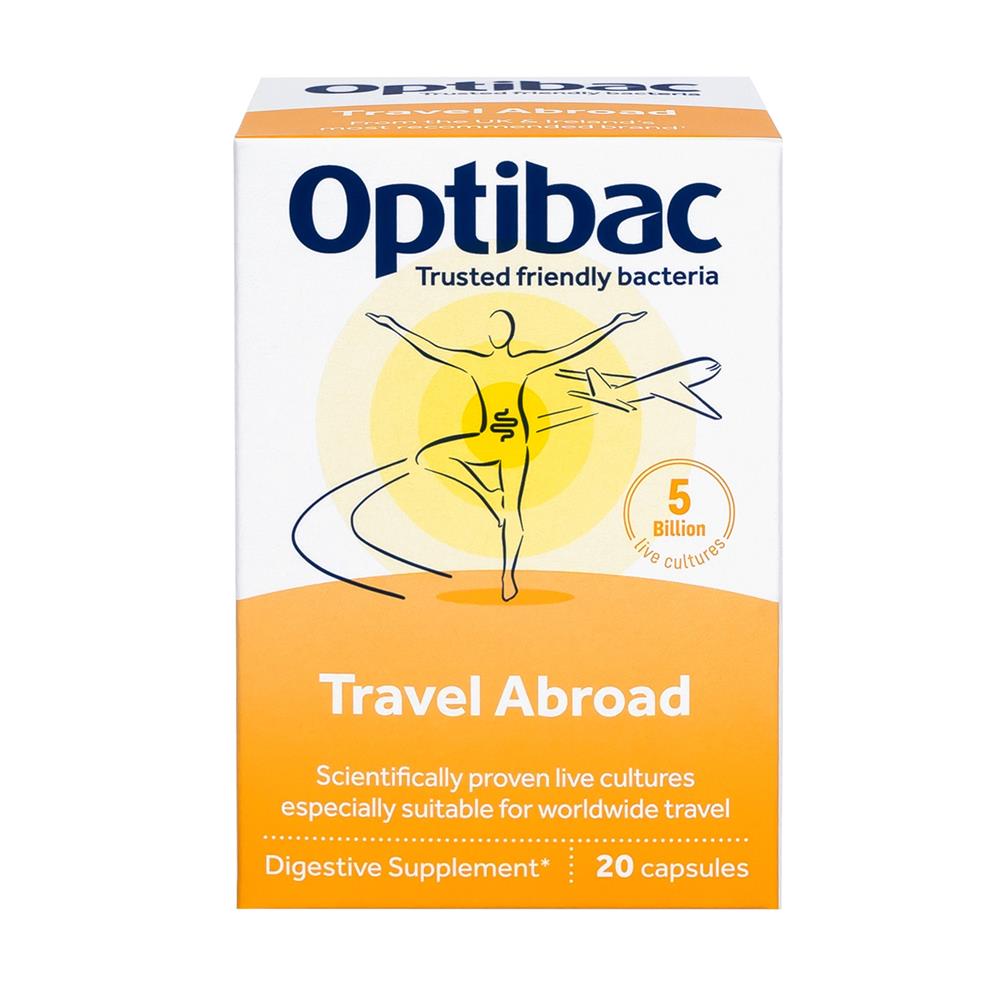 Optibac Probiotiques voyage à l'étranger 20 capsules