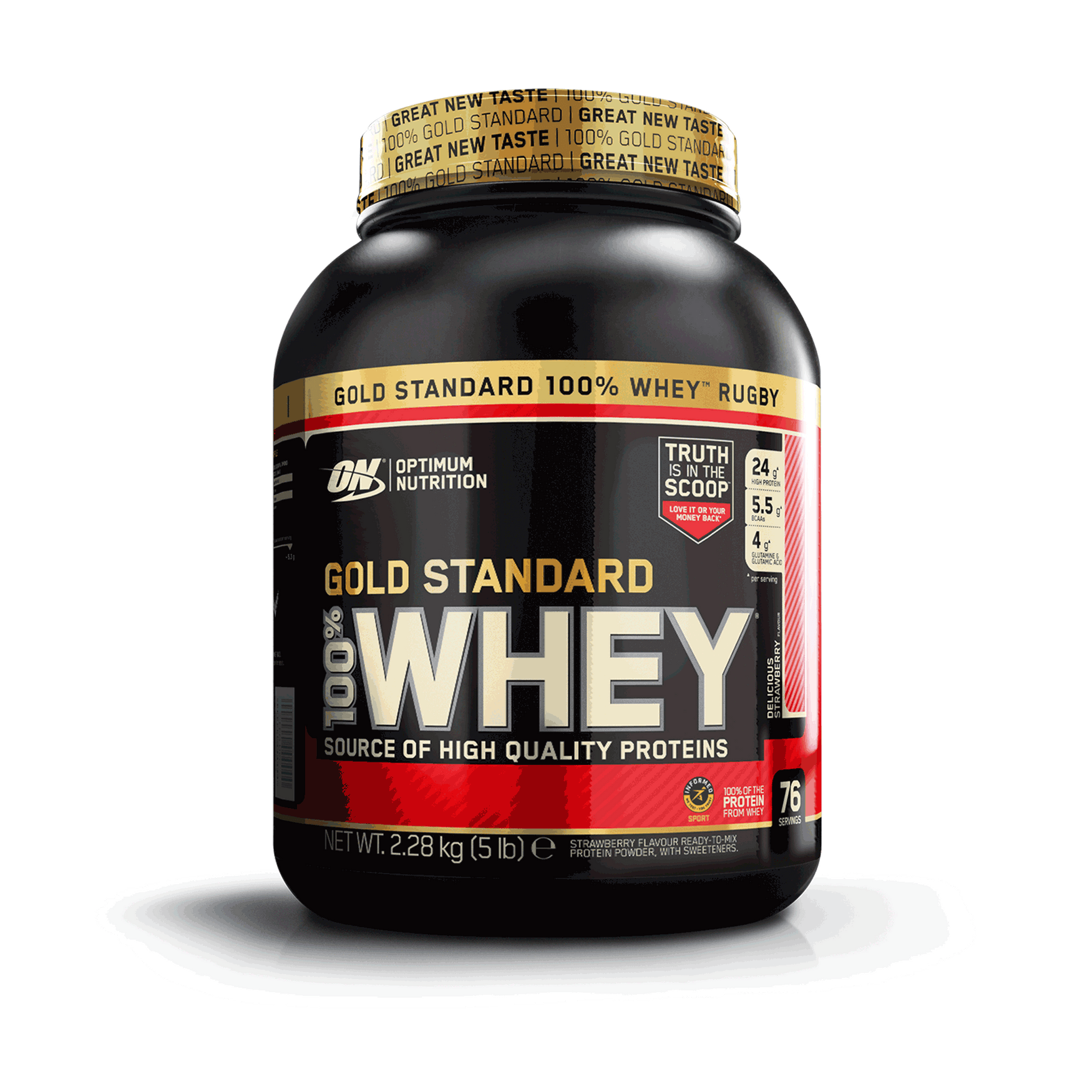 Optimum Nutrition Gold Standard 100% Whey 2.28kg Delicious Strawberry