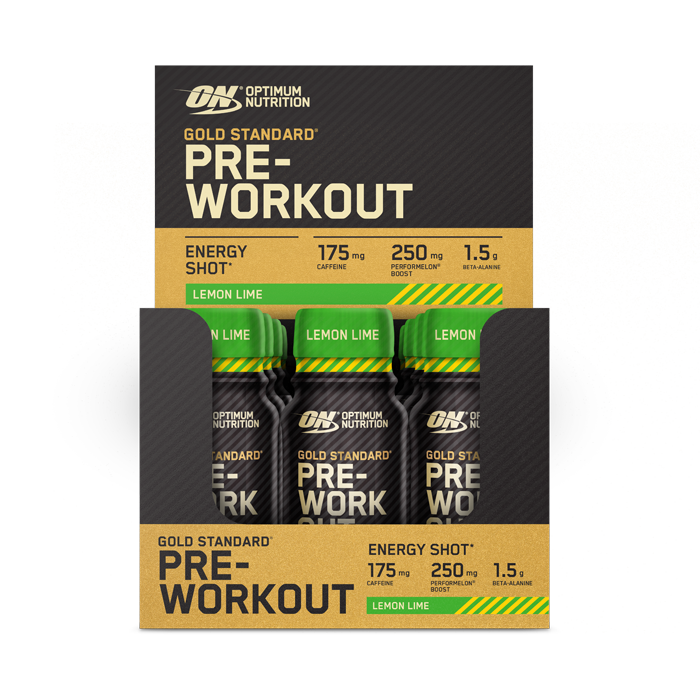 Optimum Nutrition Gold Standard Pre-Workout Shot 12x60ml Lemon & Lime