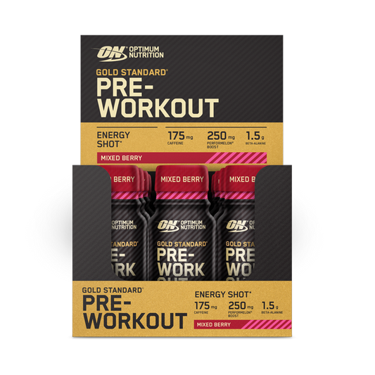 Optimum Nutrition Gold Standard Pre-Workout Shot 12x60ml Mixed Berry