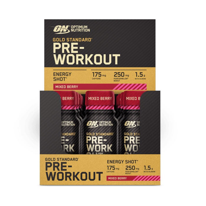 Optimum Nutrition Gold Standard Pre-Workout Shot 12x60ml Mixed Berry