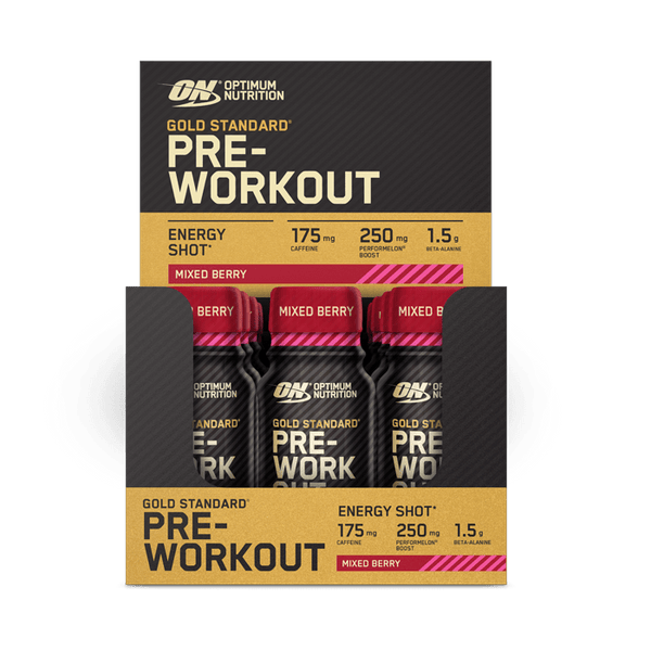 Optimum Nutrition Gold Standard Pre-Workout Shot 12x60ml Mixed Berry