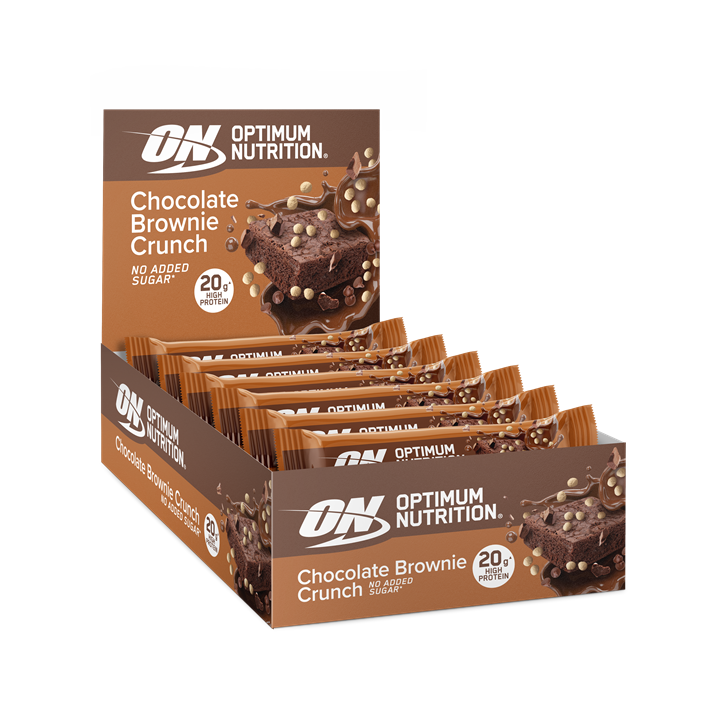 Optimum Nutrition Crunch Bar 10x65g Choc Brownie