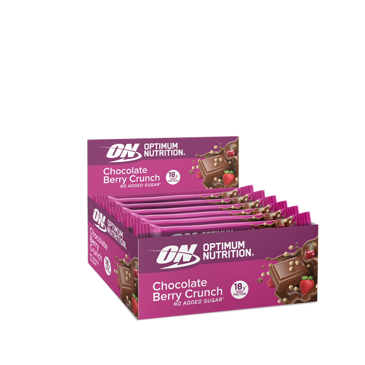 Optimum Nutrition Crunch Bar 12x55g Choc Red Berry