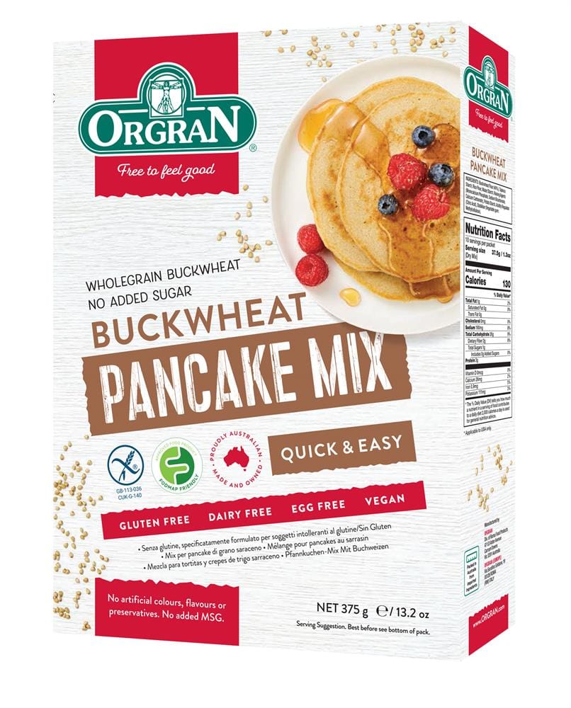 Orgran Buck Wheat Pancake Mix 375G