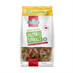 Orgran Vegetable Rice Spirals Pasta 350g, Orgran