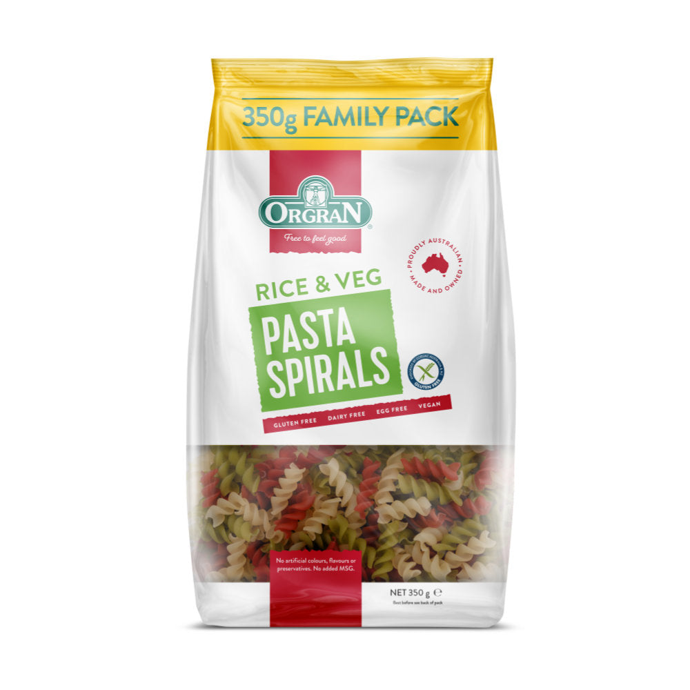 Orgran Orgran Vegetabilsk ris spiraler pasta 350g