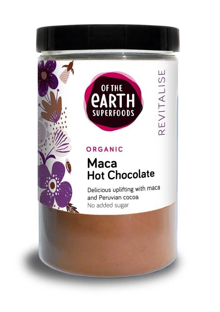 Del chocolate caliente orgánico de la tierra con maca 180g