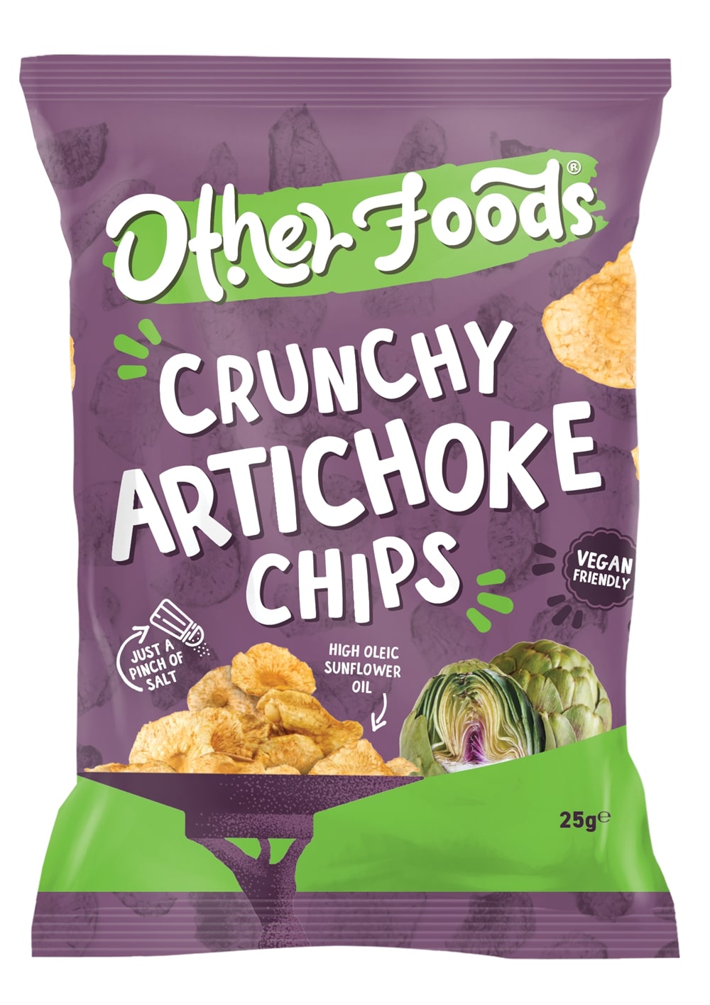 Andre fødevarer crunchy artiskokker chips 25g