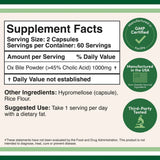 Sicle di acido biliare a doppio legno - 120 x 500 mg capsule