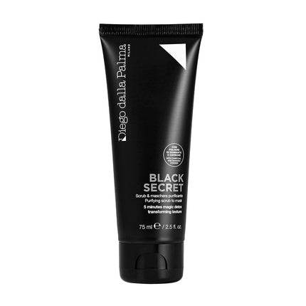 Diego dalla Palma Black Secret Purifying Face Scrub To Mask 5 Minute Detox Transforms Skin Texture More Even Complexion And Smoother Skin Less Visible Pores Easy To Rinse 2.5 Oz